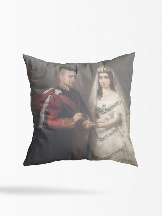 Koning Edward VII en Koningin Alexandra - Custom Kussen